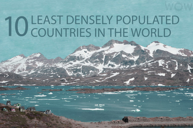 The 10 Least Densely Populated Countries In The World