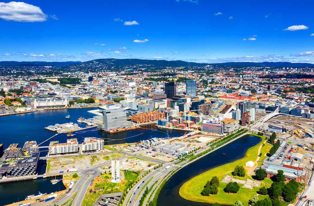 Aerial View of Oslo, Norway