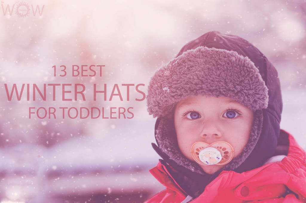 DINGDONGS CLOSET Baby Toddler Boys Girls Fleece Knit Lined Hat Kids Hat with Earflap Winter Fleece Hat Pom Pom Hat