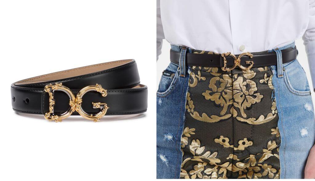 Dolce and Gabbana Monogram Leather Belt by MyTheresa