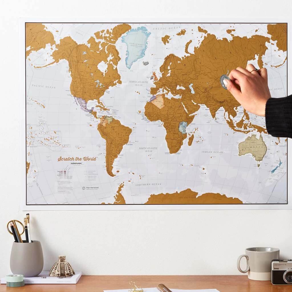 Scratch the World scratch-off map poster - by Etsy