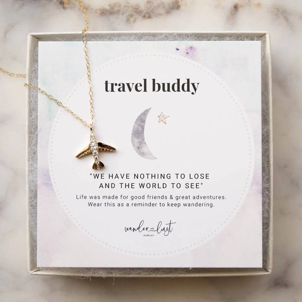 WanderandLustJewelry Travel Buddy Necklace - by Etsy