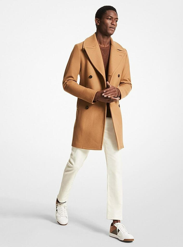 Wool Blend Double-Breasted Coat by Michael Kors