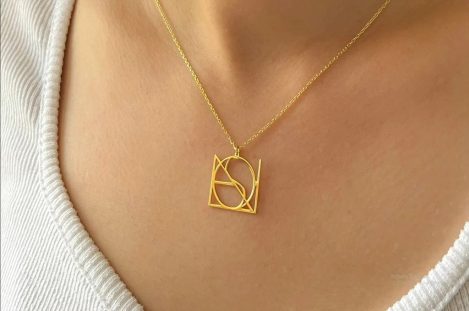 Monogram necklace on Etsy