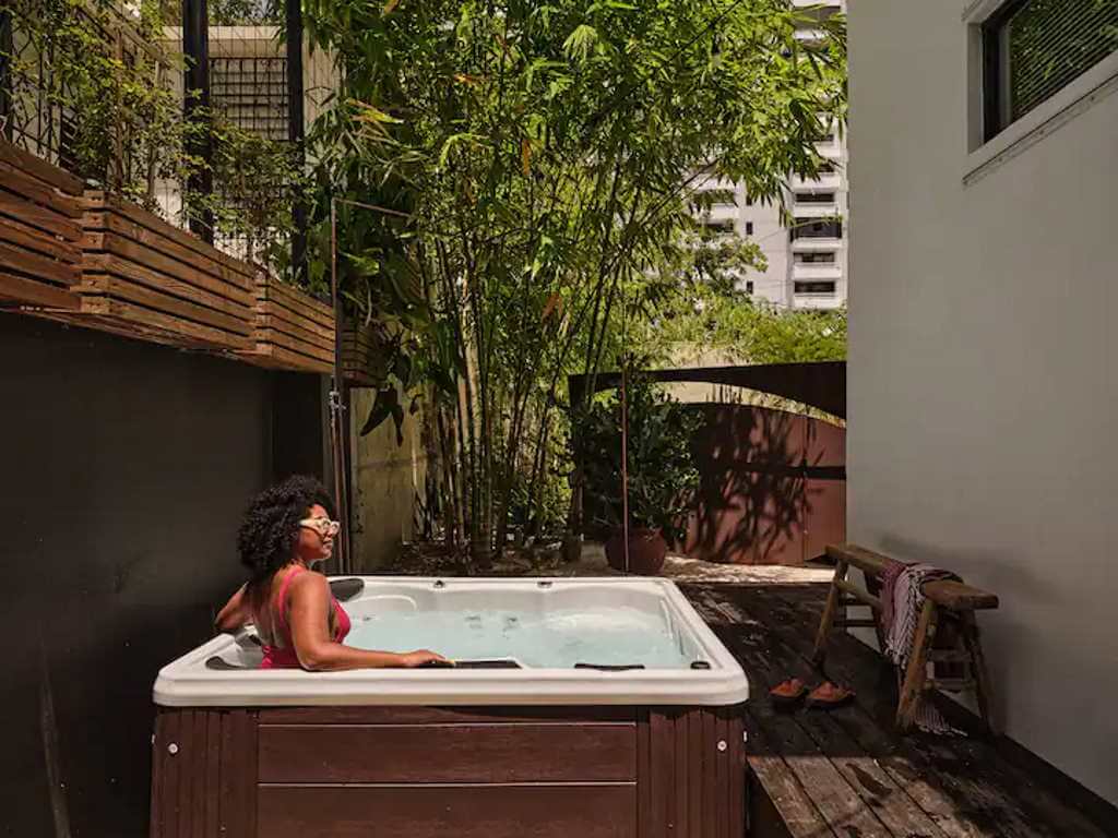 A hot tub at Casa Frida, one of our recommended accommodations by Airbnb