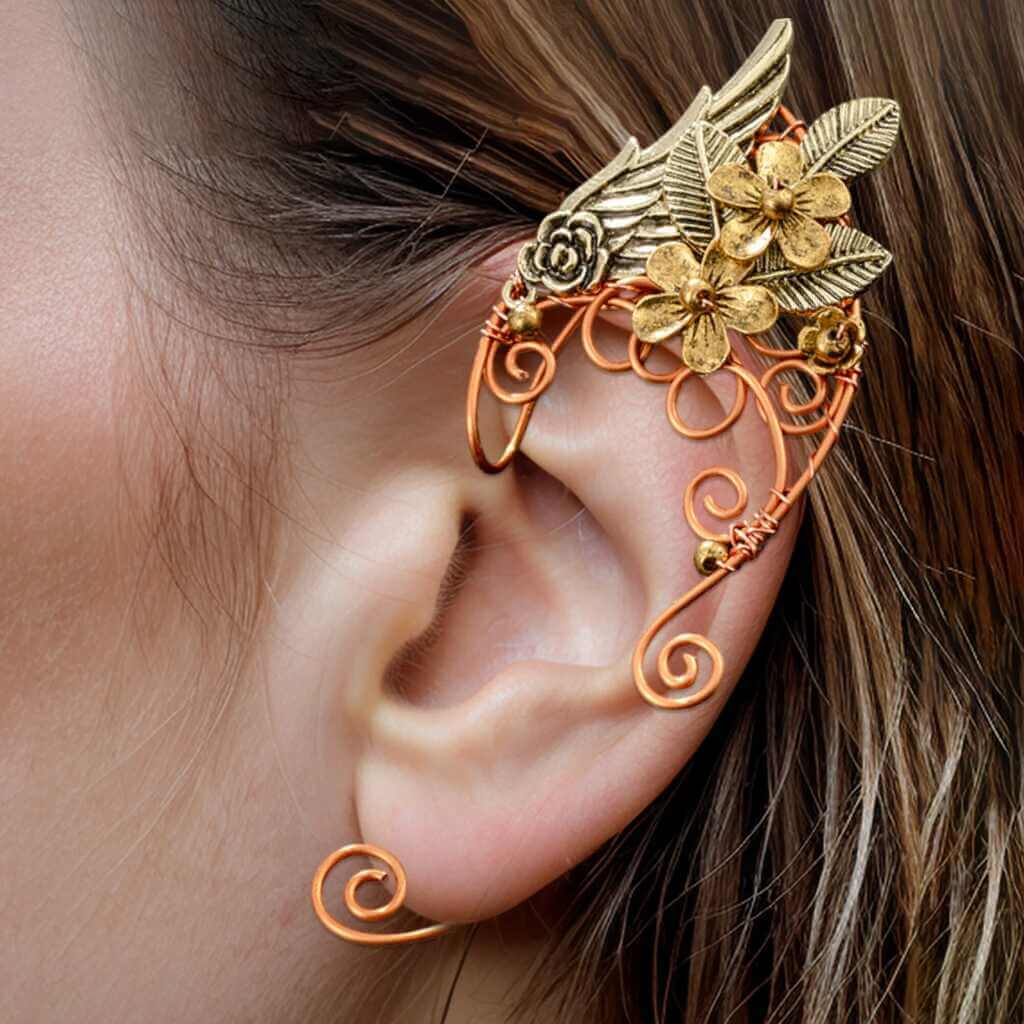DivineCharmCo Leaf Elven Ear Cuffs - by Etsy