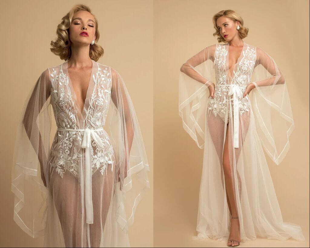 Apilat Lingerie See-Through Robe - by Etsy