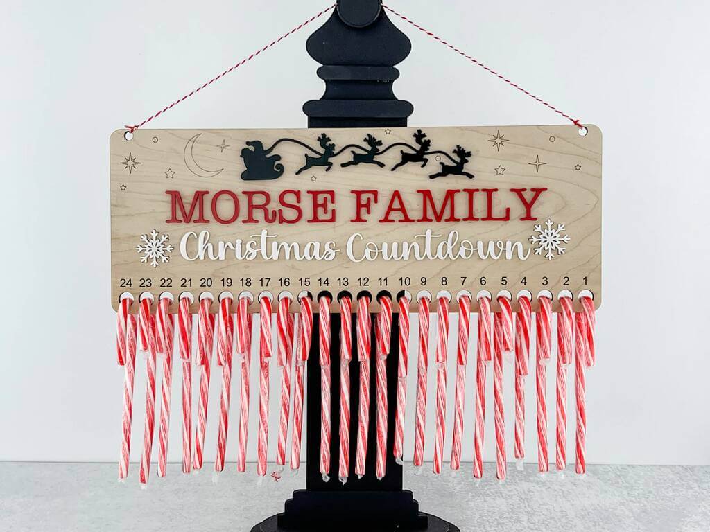TheRusticRhode Family Name Christmas Countdown Calendar - by Etsy