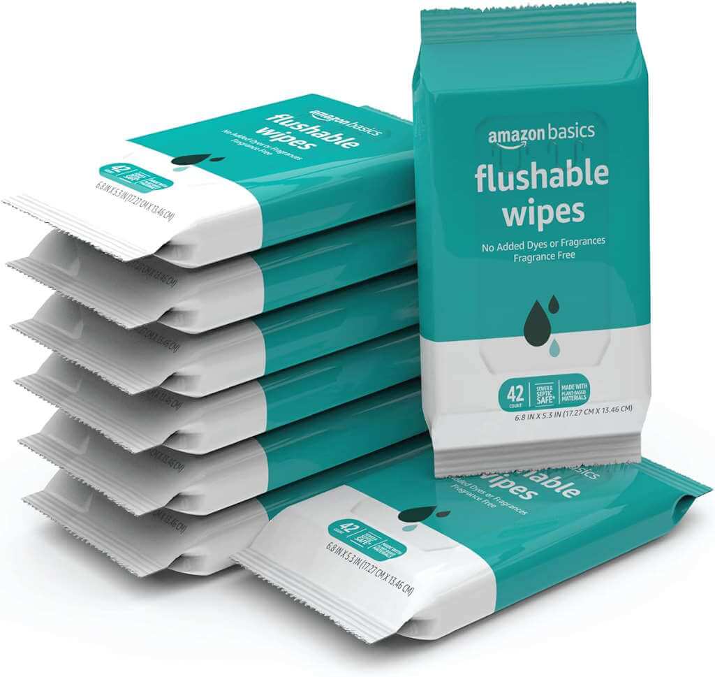 Amazon Basics Flushable Wipes - by Amazon