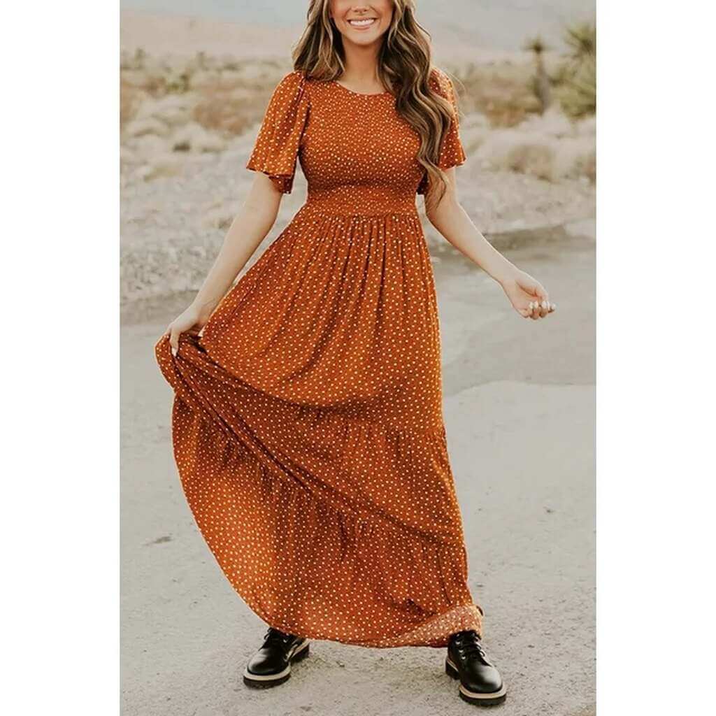 Kranda Tiered Smocked Maxi Dress - by Walmart