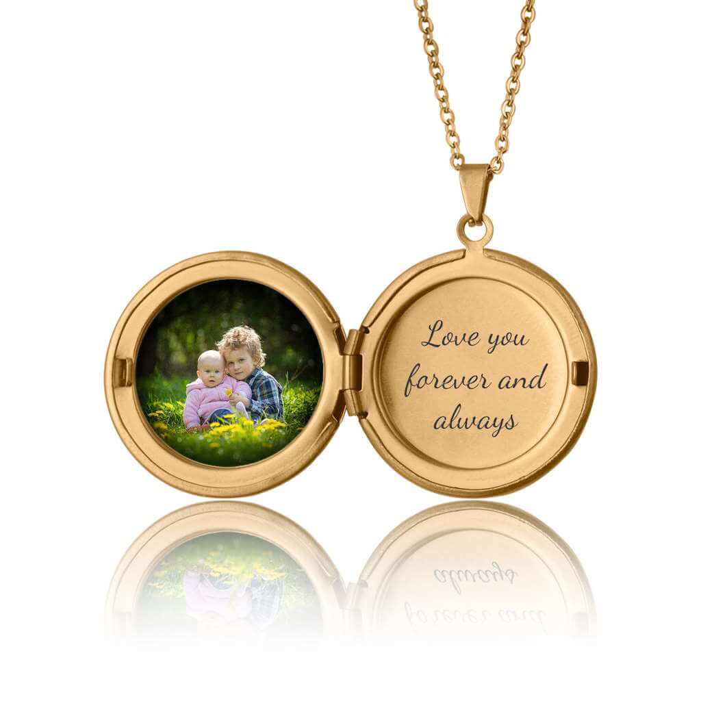 SomeMagicGift Locket Necklace with Photo - by Etsy