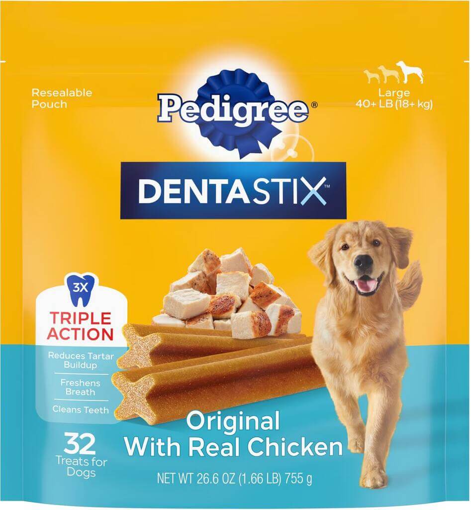 Pedigree Dentastix Large Original Chicken Flavor Dental Dog Treats - by Chewy