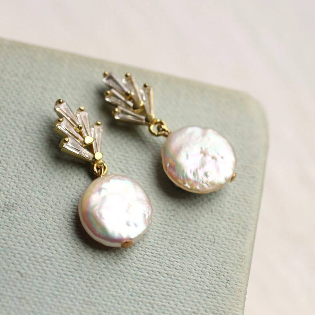 Silk Purse Sows Ear 1920s Art Deco Pearl Earrings - by Etsy