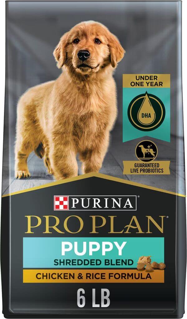 Purina Pro Plan Shredded Blend Chicken & Rice Formula Dry Puppy Food - by Chewy