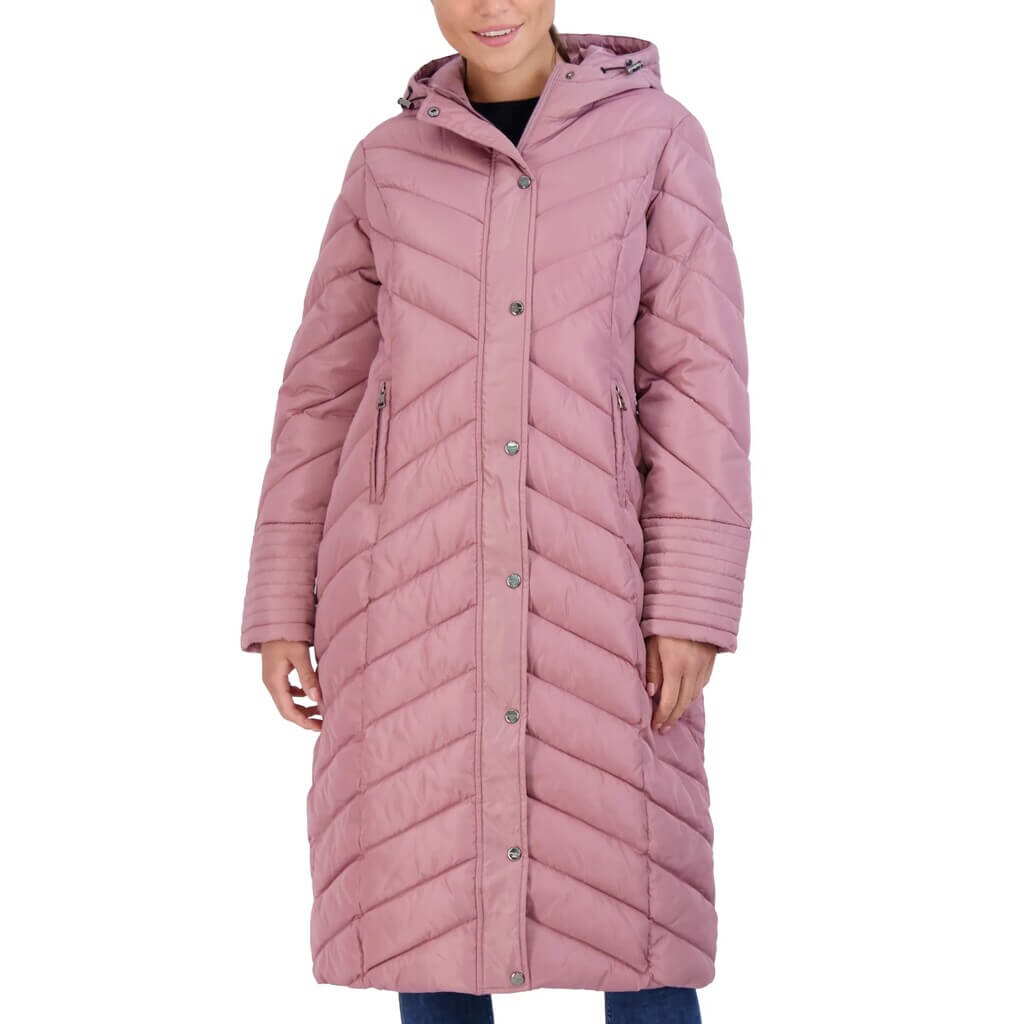 Madden Quilted Maxi Puffer Parka Coat - by Walmart