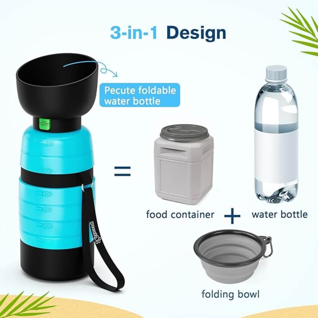 Pecute Portable Pet Travel Water Bottle Dispenser by Amazon
