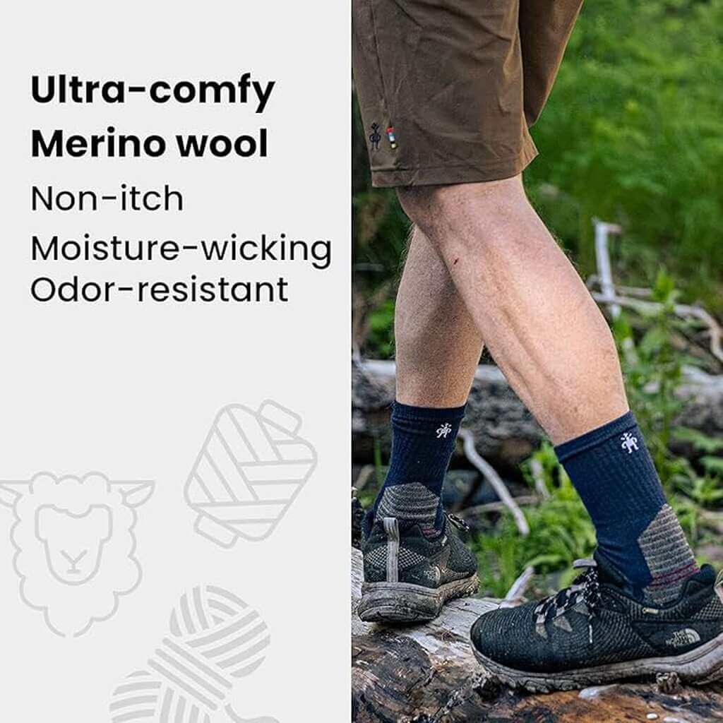Smartwool Classic Hike Light Cushion Crew Socks - by Amazon