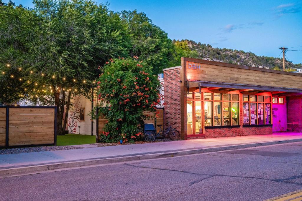 Outside the Dolores Bike Hostel, Durango - by Booking