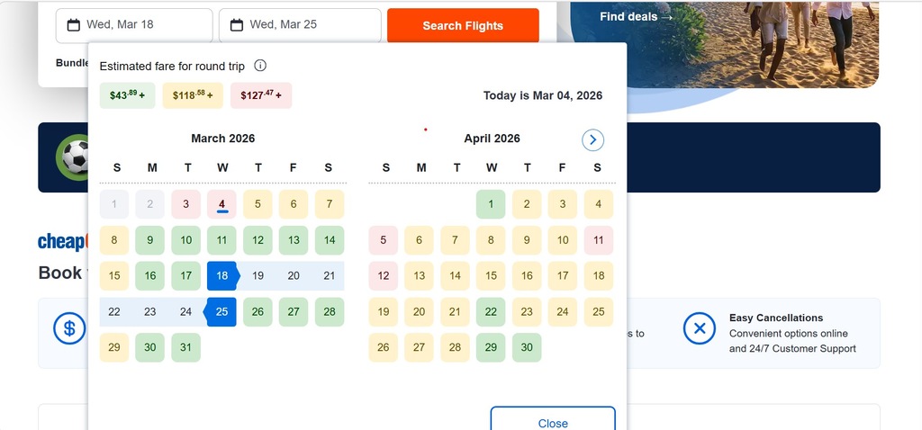 Using The Low Fare Calendar - by CheapOair